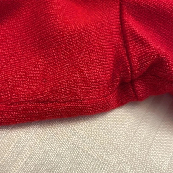 Ruby Road Red Rosette Sequin  Scoop Neck Sweater - Picture 9 of 9